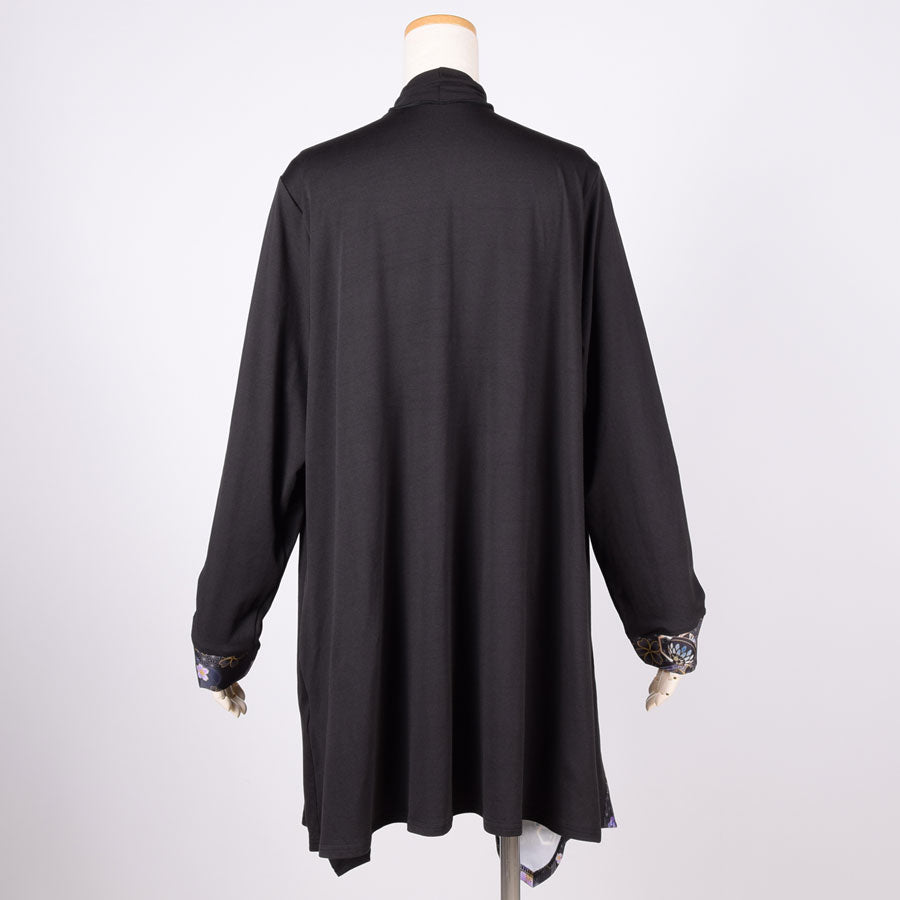 gouk Fluttering Long Cardigan / BK-PUR