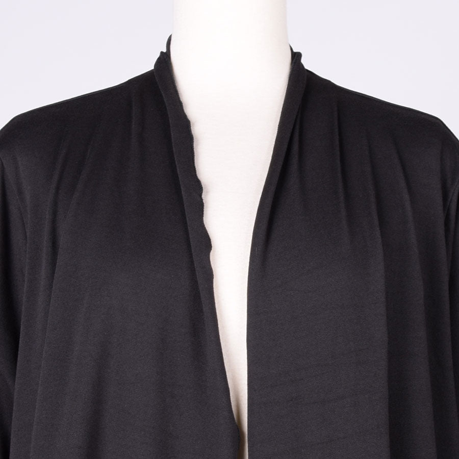 gouk Fluttering Long Cardigan / BK-GY