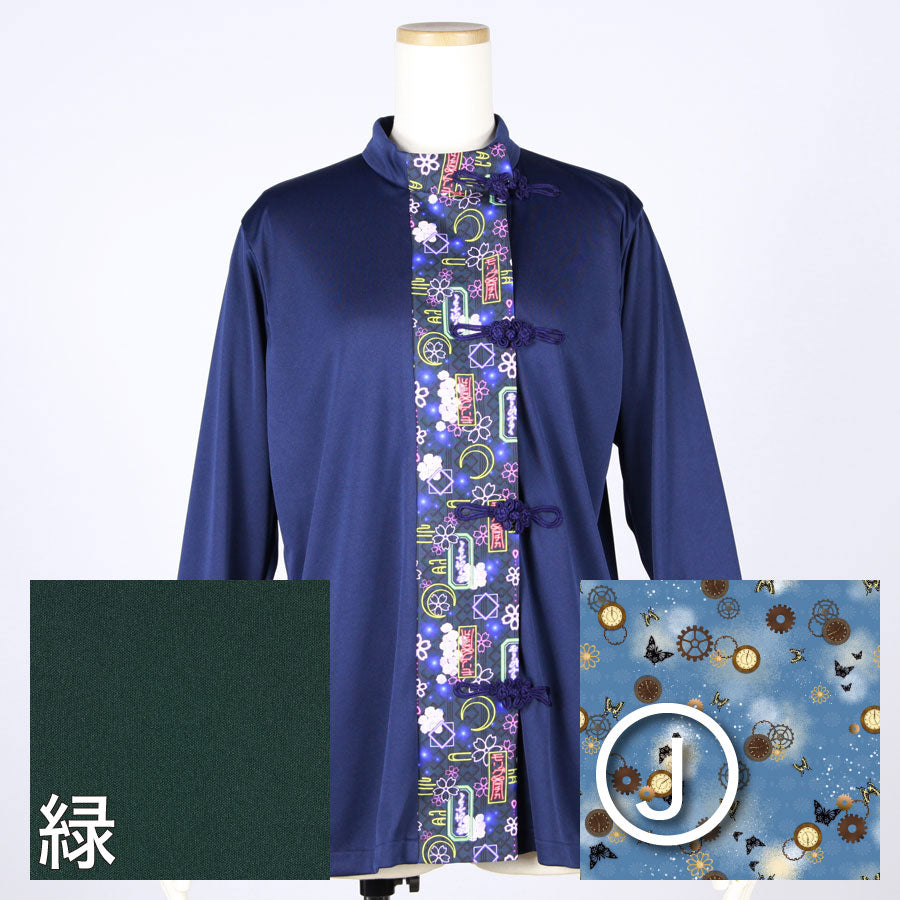 【受注】モリグチカ 和柄切り替えシノワズリトップス