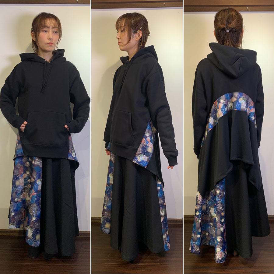 gouk ひらひらフーディ BK-BL
