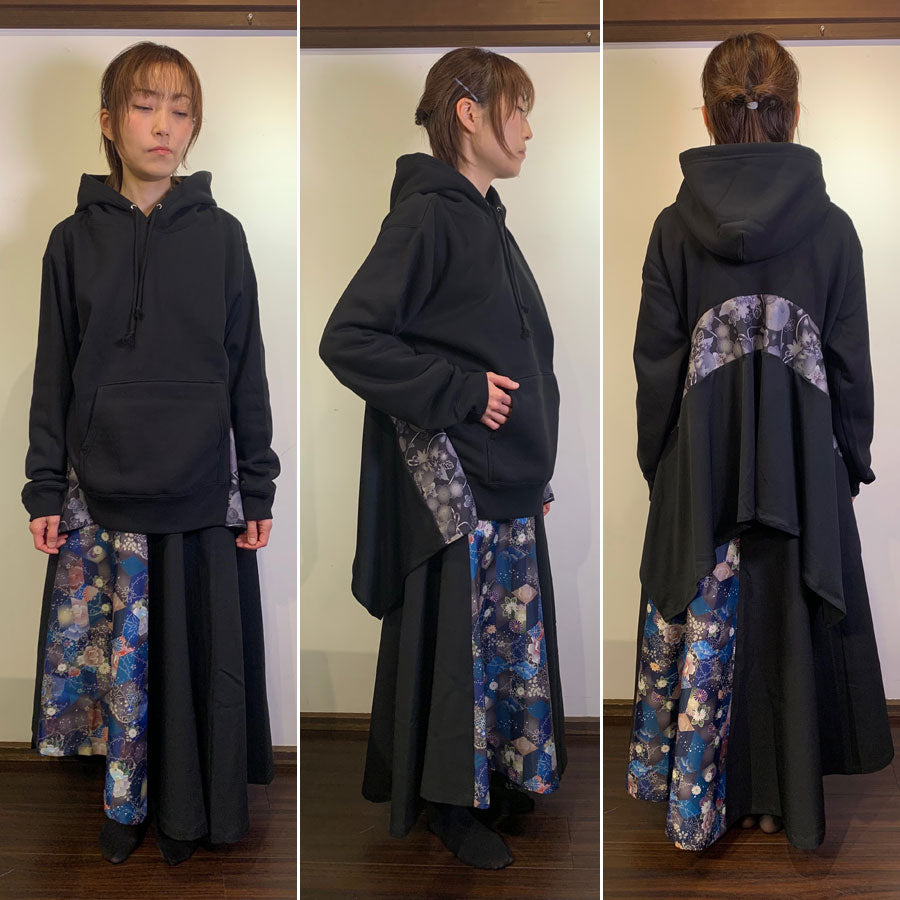 gouk ひらひらフーディ BK-GY