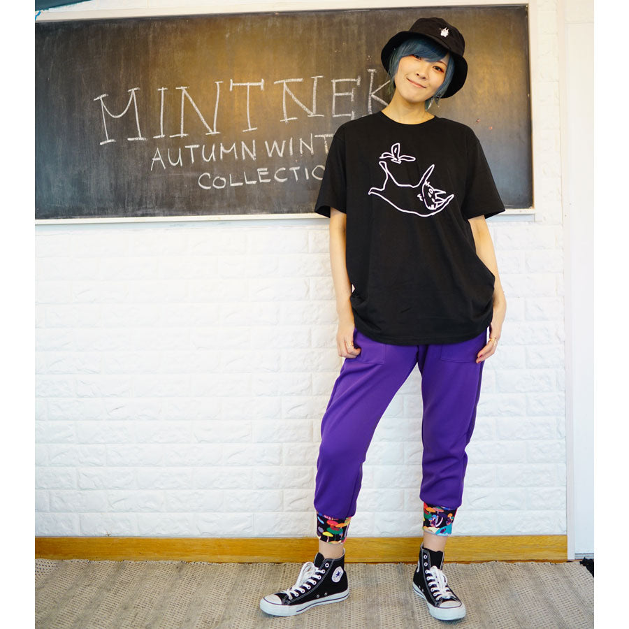 MINT NeKO キノコクロップドパンツ PUR