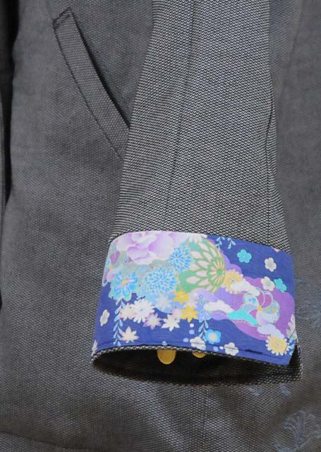 gouk ビッグカラーのダブル仕立てのコート 灰色