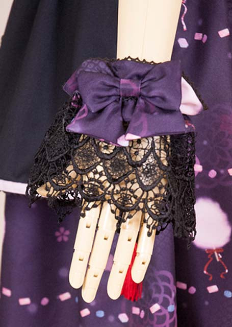 モリグチカ メルティシンシャ柄シュシュ 紫