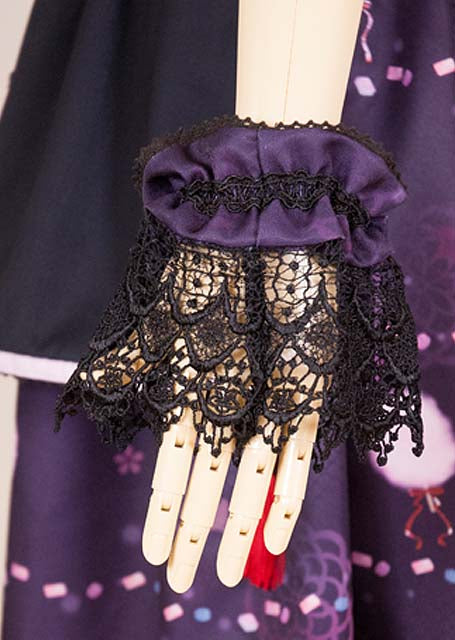 モリグチカ メルティシンシャ柄シュシュ 紫