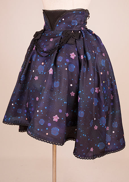 モリグチカ 花焔の星空柄フィッシュテールスカート