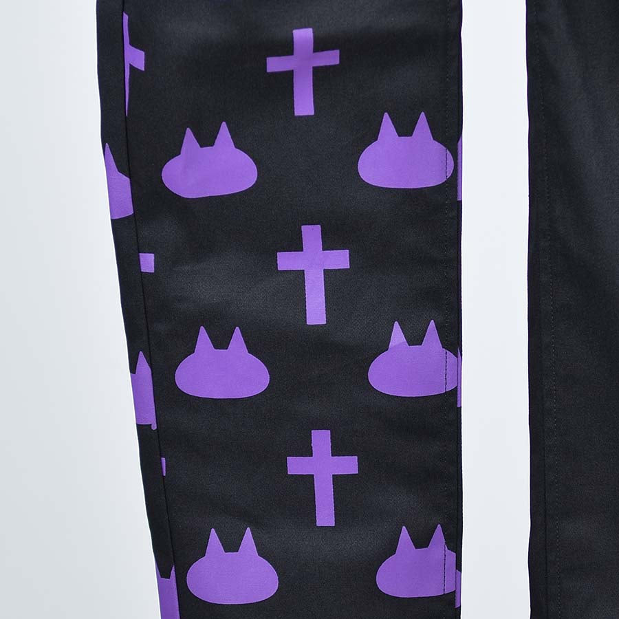 MINT NeKO クロスレギンスパンツ BK-PUR M