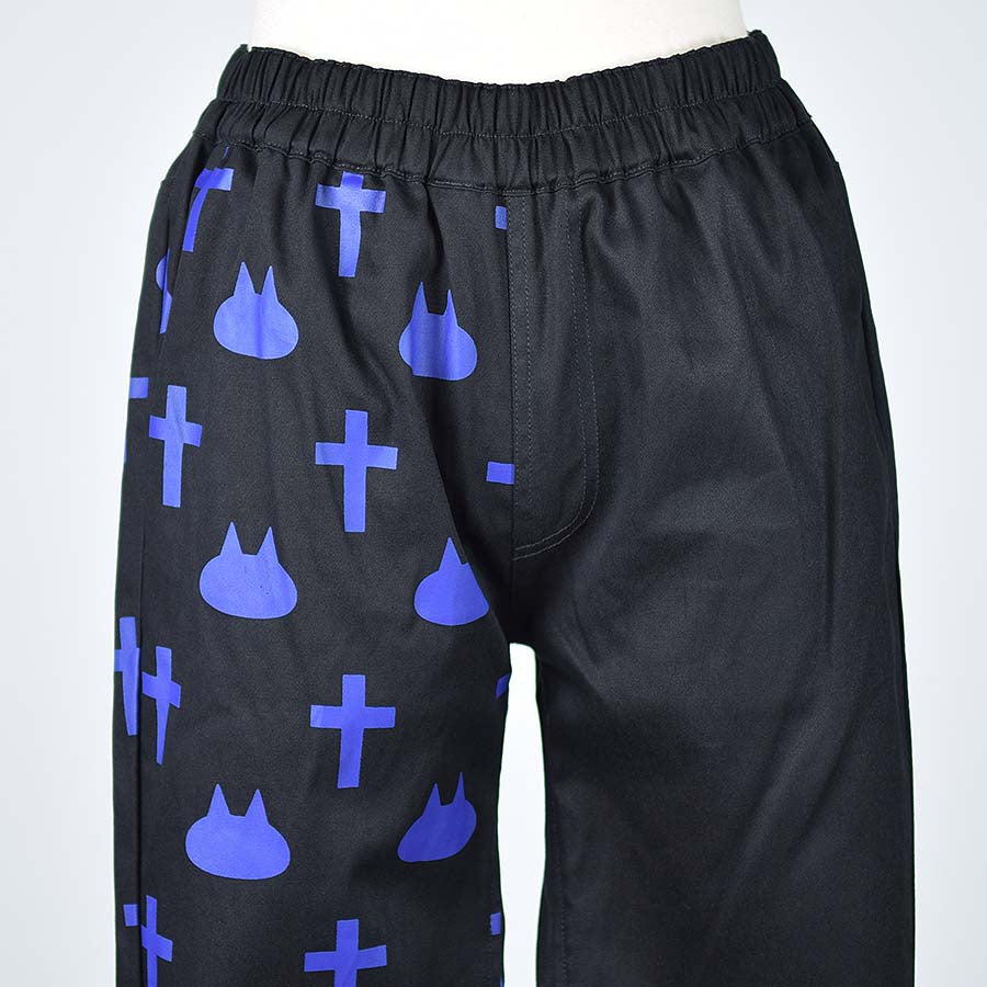 MINT NeKO クロスレギンスパンツ BK-BL M