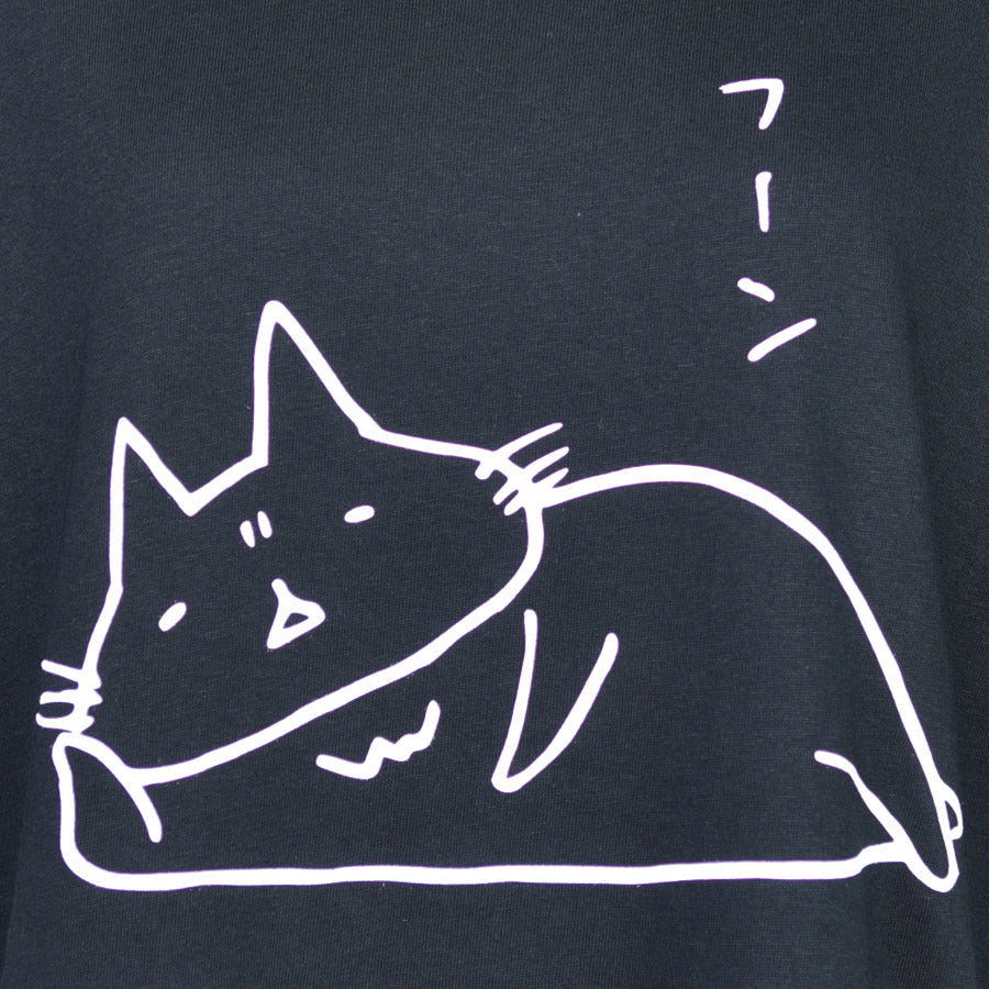 Mint Neko's curious T -shirt (4 size)