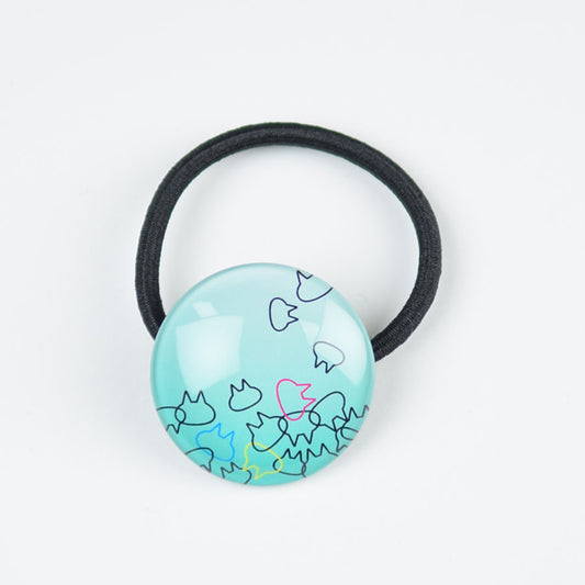Mint NEKO Cat -silhouette hair elastic