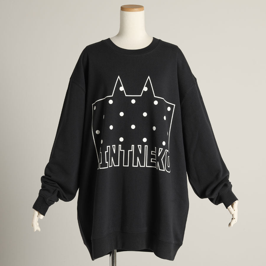 Mint Neko Dot Logo Big Sweat