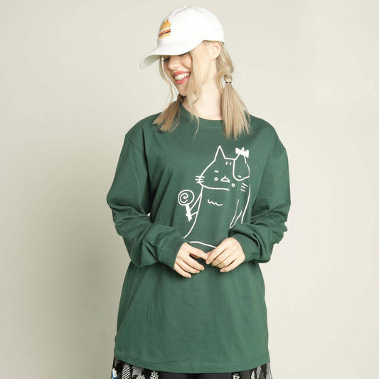 Mint Neko Ketty's long sleeve T -shirt (4 size)