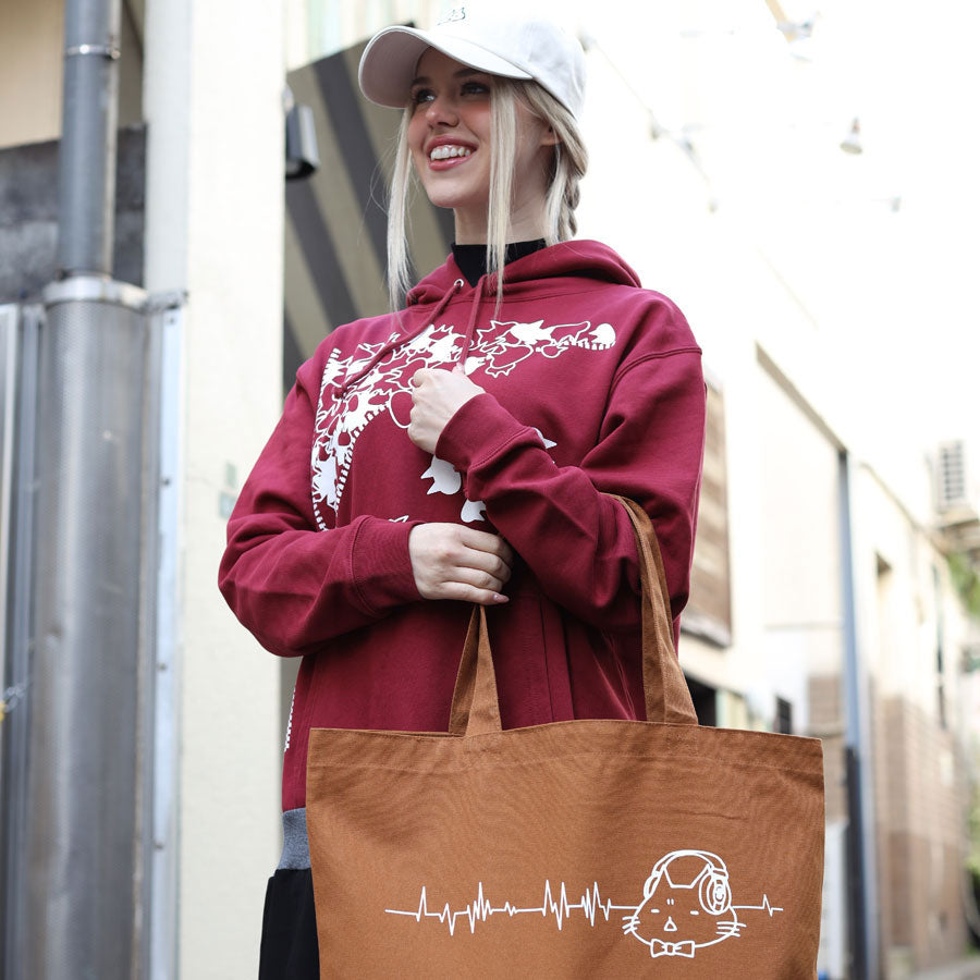 Mint NEKO Headphone tote bag