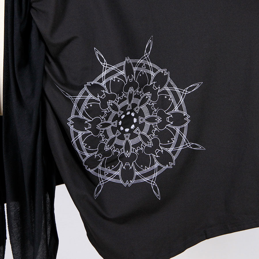 MINT NeKO サカナマンダラドレープカーディガン