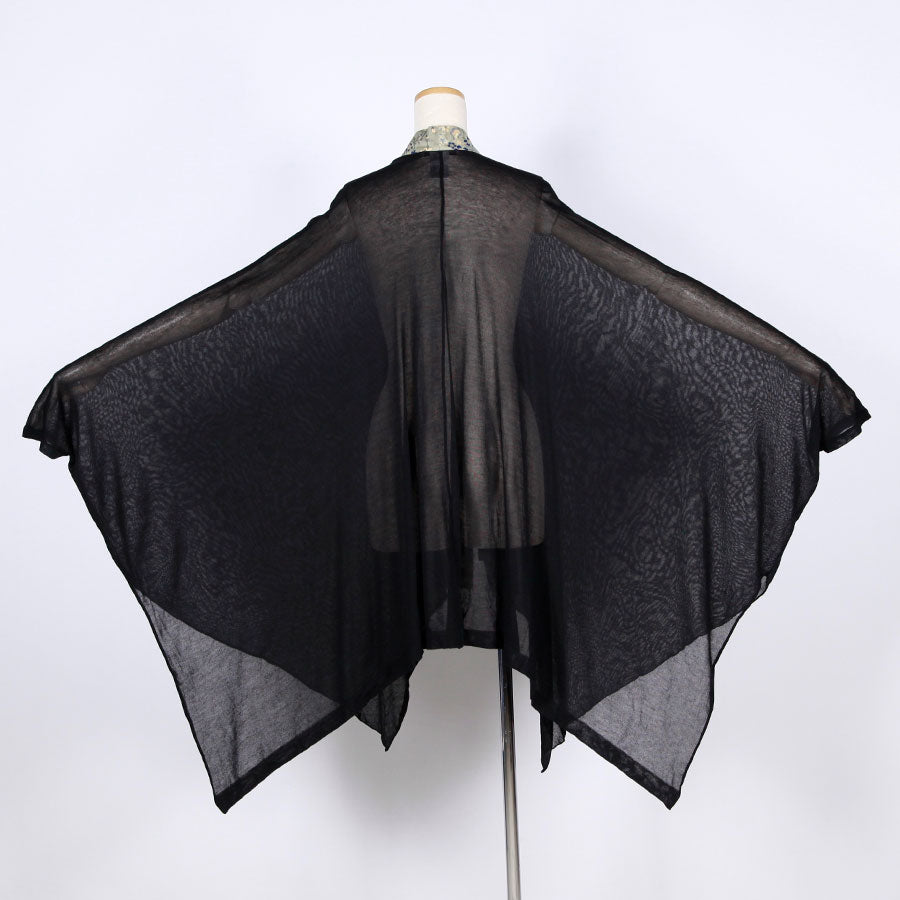 [One-of-a-kind item] TKg Blue Cherry Blossom Thin Poncho Cardigan