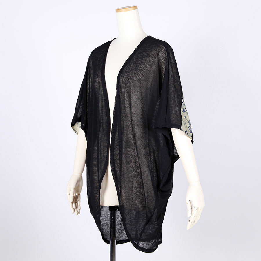 [One-of-a-kind item] TKg Blue Cherry Blossom Short Sleeve Haori