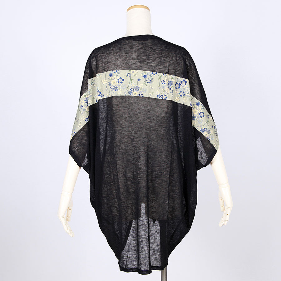 [One-of-a-kind item] TKg Blue Cherry Blossom Short Sleeve Haori