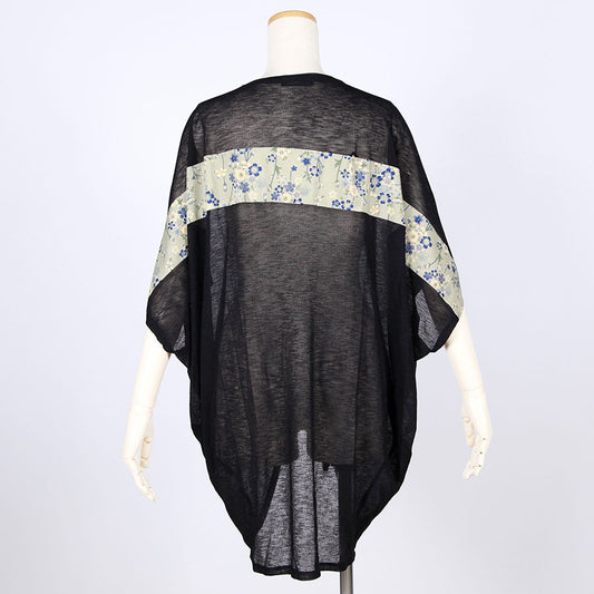 【一点物】TKg 蒼い桜 半袖羽織り