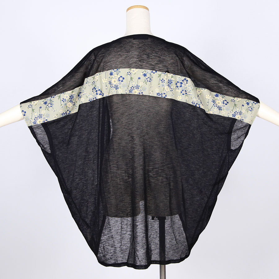 [One-of-a-kind item] TKg Blue Cherry Blossom Short Sleeve Haori