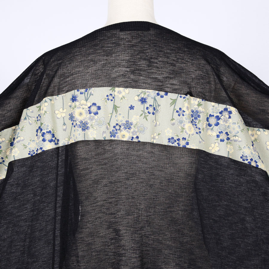 [One-of-a-kind item] TKg Blue Cherry Blossom Short Sleeve Haori