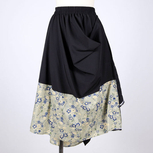 [One-of-a-kind item] TKg Blue Cherry Blossom Design Skirt