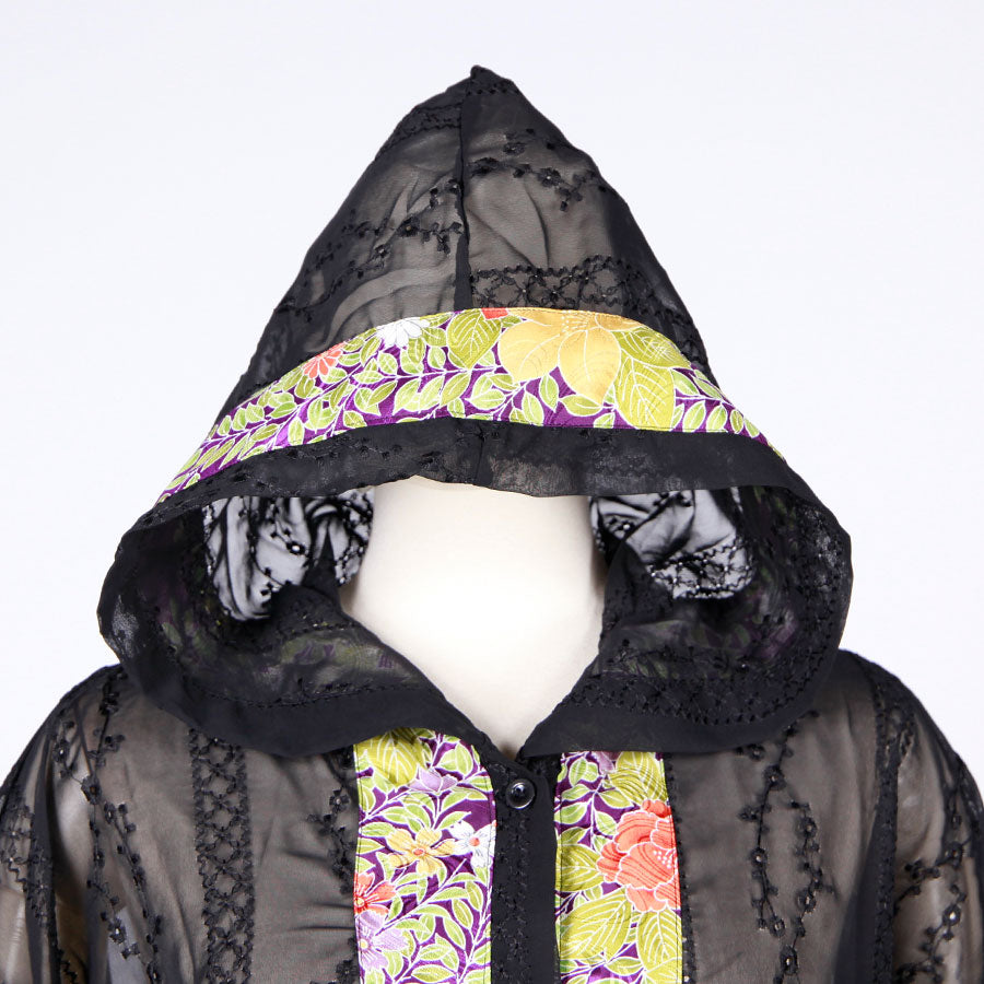 [One-of-a-kind item] TKg Vintage Kimono Four Seasons Flower Thin Parka