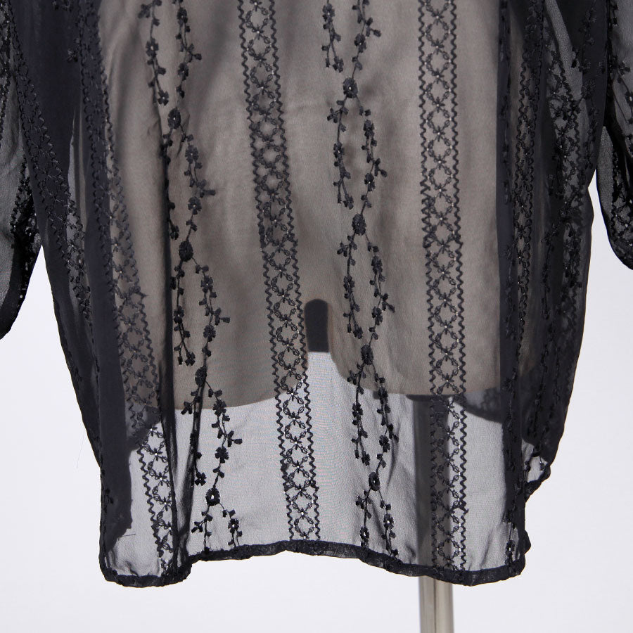 [One-of-a-kind item] TKg Vintage Kimono Four Seasons Flower Thin Parka
