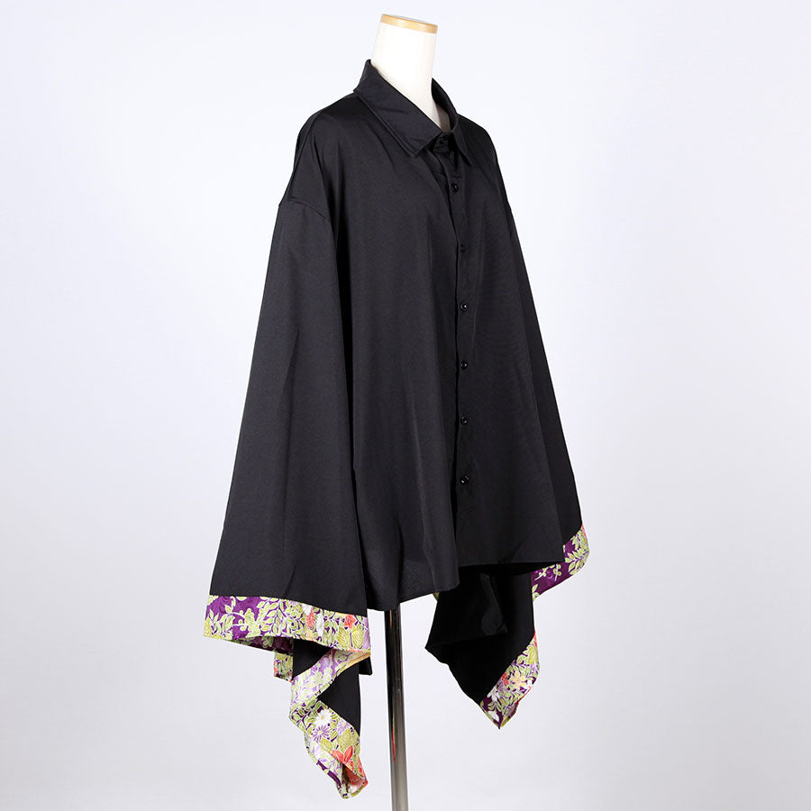[One-of-a-kind item] TKg Vintage Kimono Four Seasons Flower Furisode Shirt