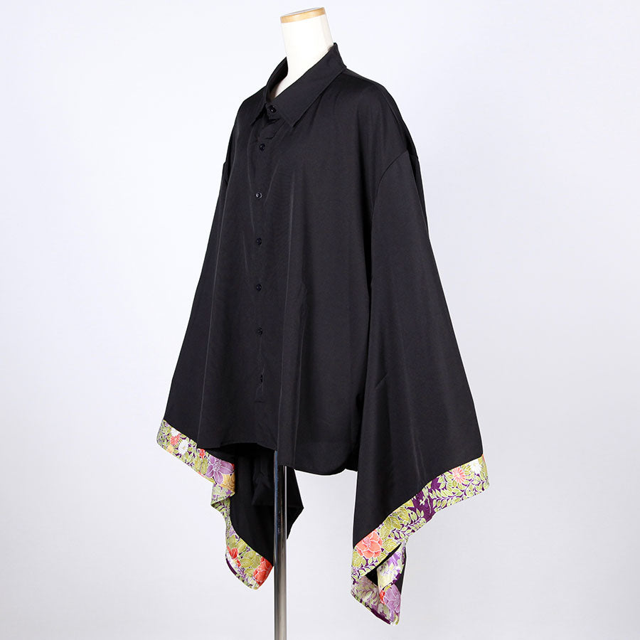 [One-of-a-kind item] TKg Vintage Kimono Four Seasons Flower Furisode Shirt