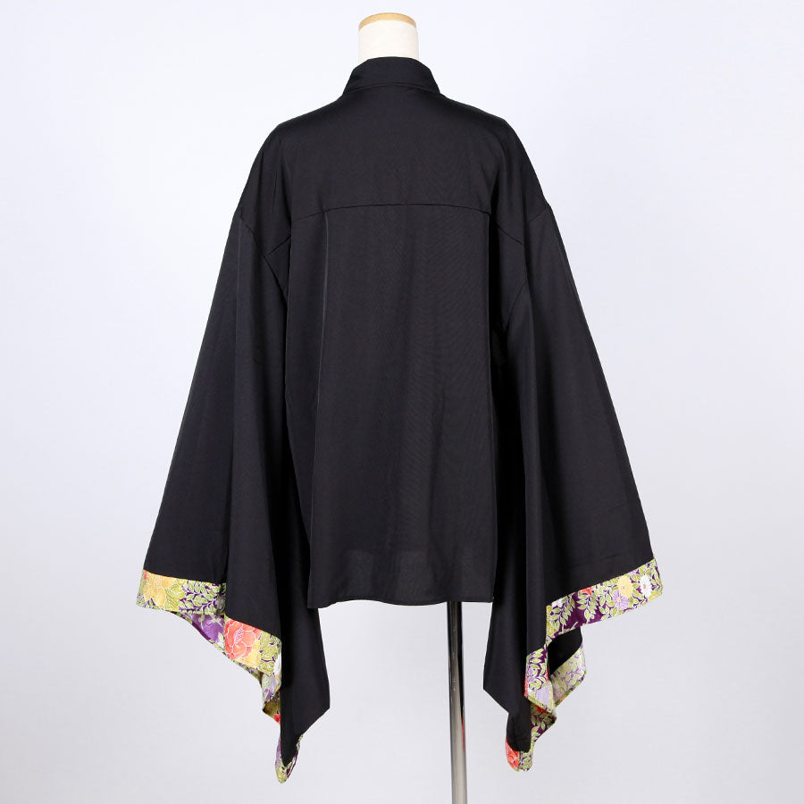 [One-of-a-kind item] TKg Vintage Kimono Four Seasons Flower Furisode Shirt