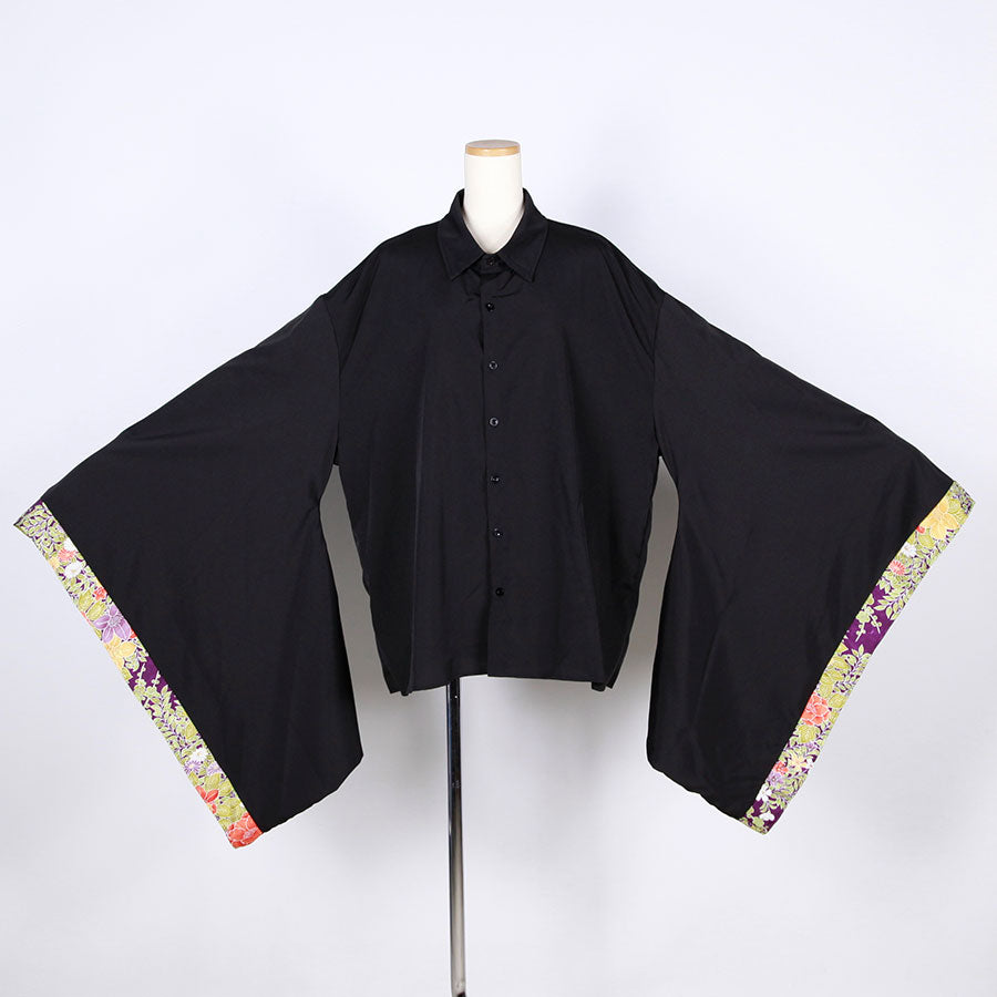 [One-of-a-kind item] TKg Vintage Kimono Four Seasons Flower Furisode Shirt