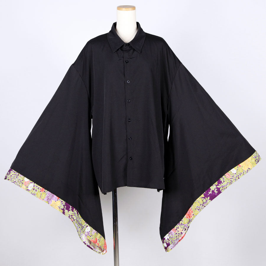 [One-of-a-kind item] TKg Vintage Kimono Four Seasons Flower Furisode Shirt