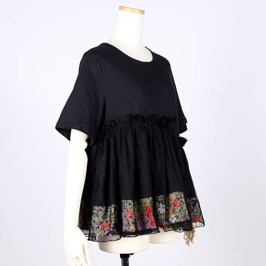 [One-of-a-kind item] TKg Vintage Kimono Four Seasons Flower Hem Switch Tops