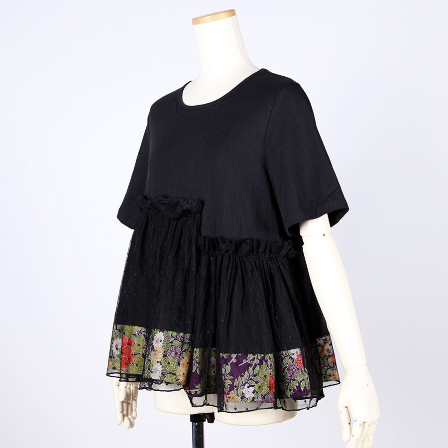 [One-of-a-kind item] TKg Vintage Kimono Four Seasons Flower Hem Switch Tops