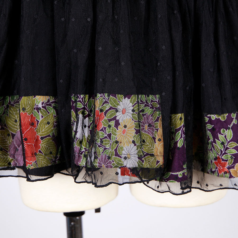 [One-of-a-kind item] TKg Vintage Kimono Four Seasons Flower Hem Switch Tops