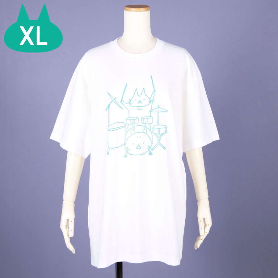 MINT NeKO Tama T-shirt / WH-BL・XL