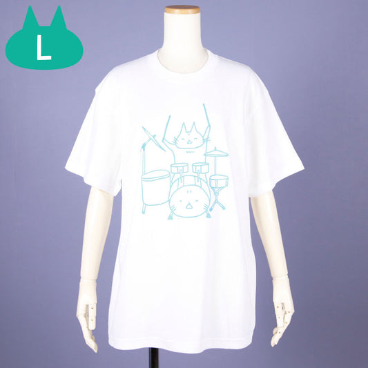 MINT NeKO タマのTシャツ WH-BL・L