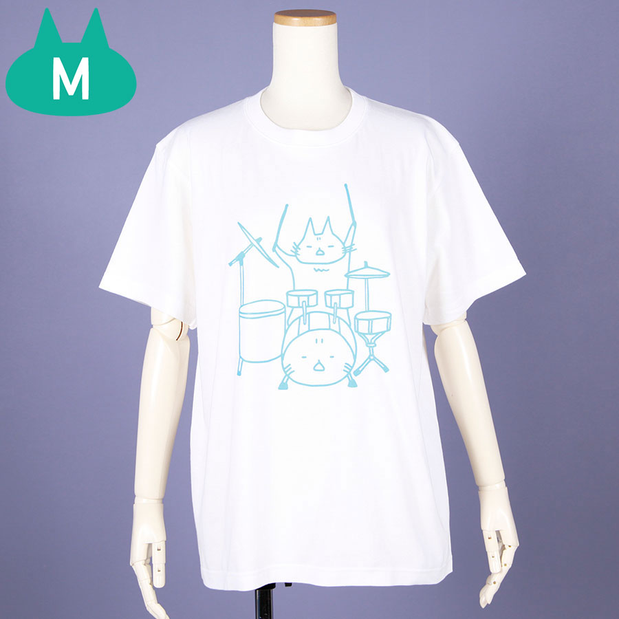 MINT NeKO Tama T-shirt / WH-BL・M