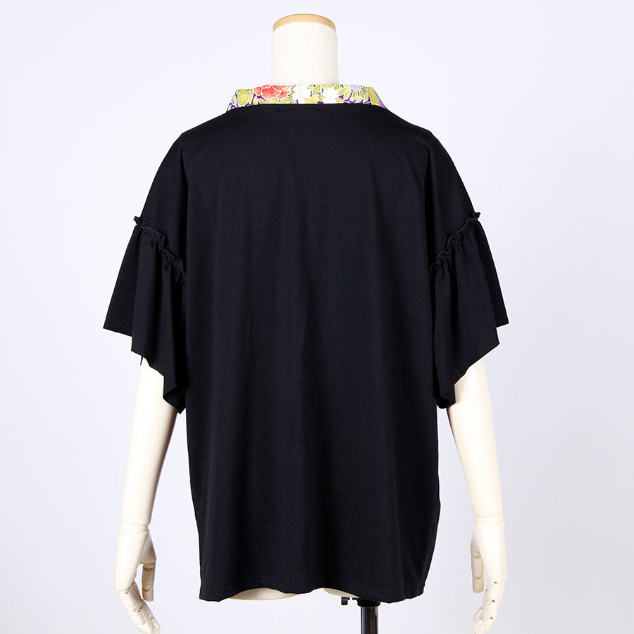 [One-of-a-kind item] TKg Vintage Kimono Four Seasons Flower Kimono Collar Tops