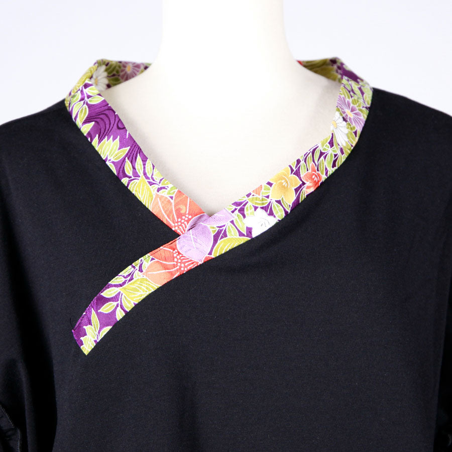 [One-of-a-kind item] TKg Vintage Kimono Four Seasons Flower Kimono Collar Tops