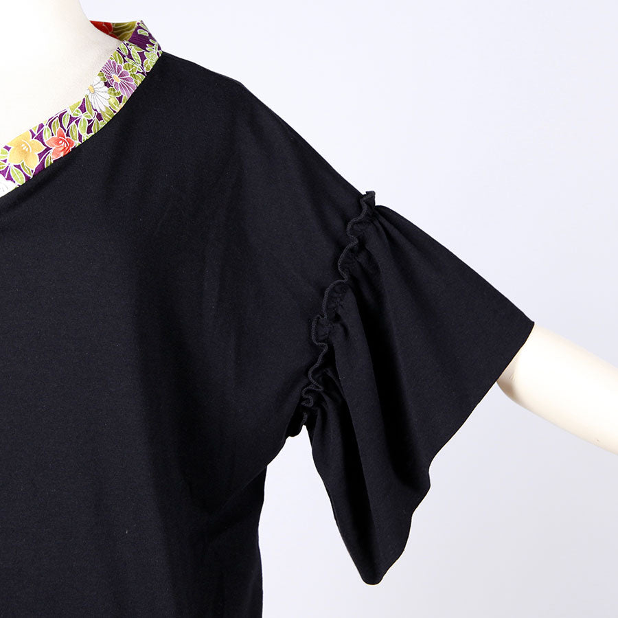 [One-of-a-kind item] TKg Vintage Kimono Four Seasons Flower Kimono Collar Tops
