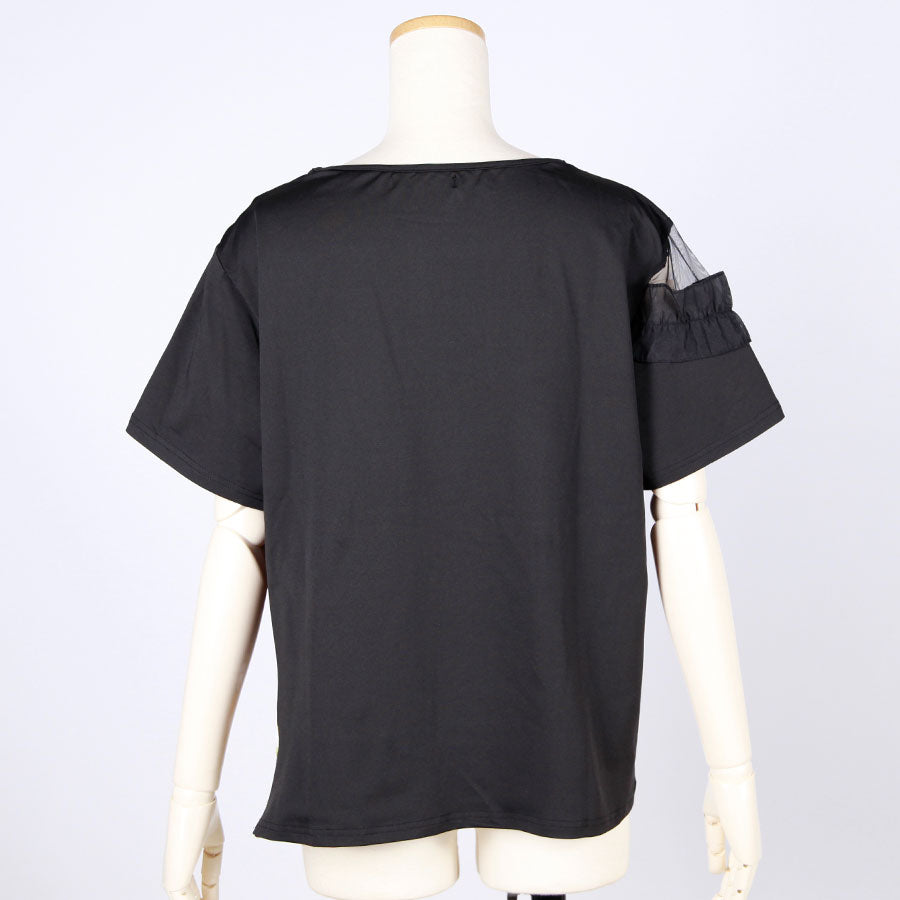 [One-of-a-kind item] TKg Vintage Kimono Four Seasons Flower Sheer Right Shoulder tops