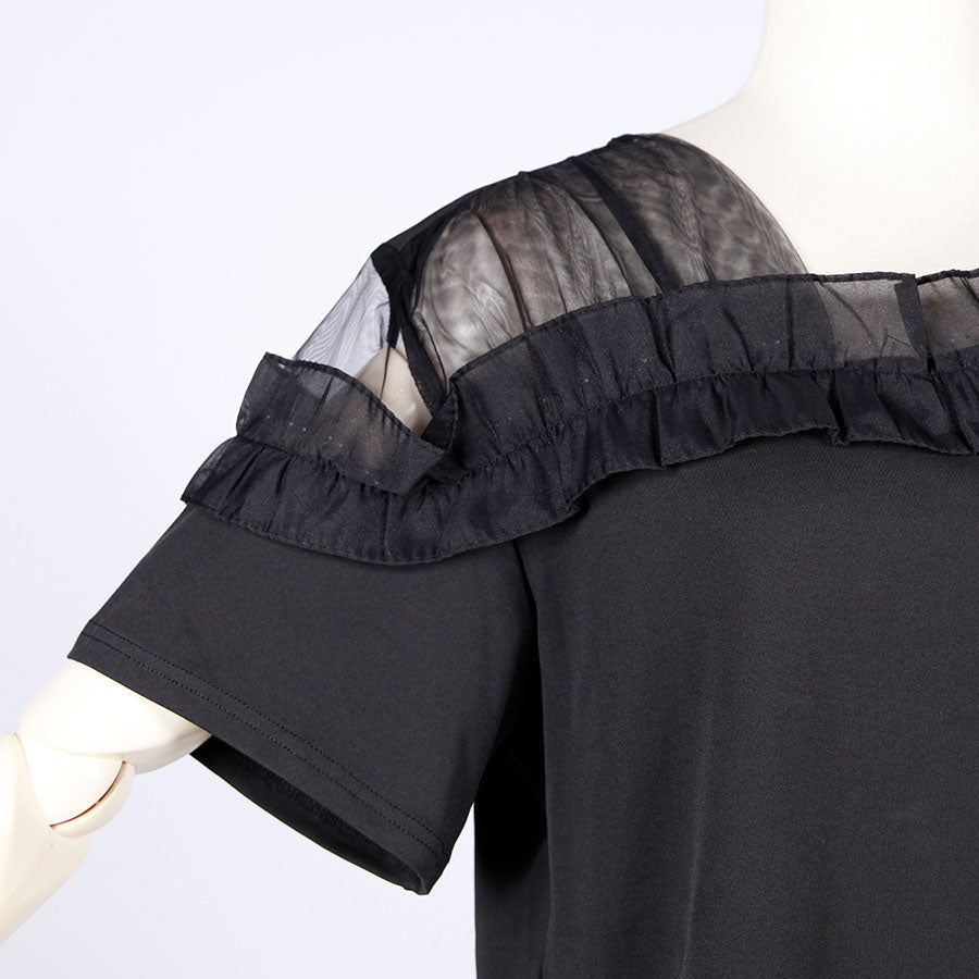 [One-of-a-kind item] TKg Vintage Kimono Four Seasons Flower Sheer Right Shoulder tops
