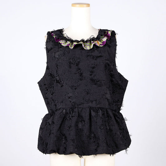 [One-of-a-kind item] TKg Vintage Kimono Four Seasons Flower Sleeveless