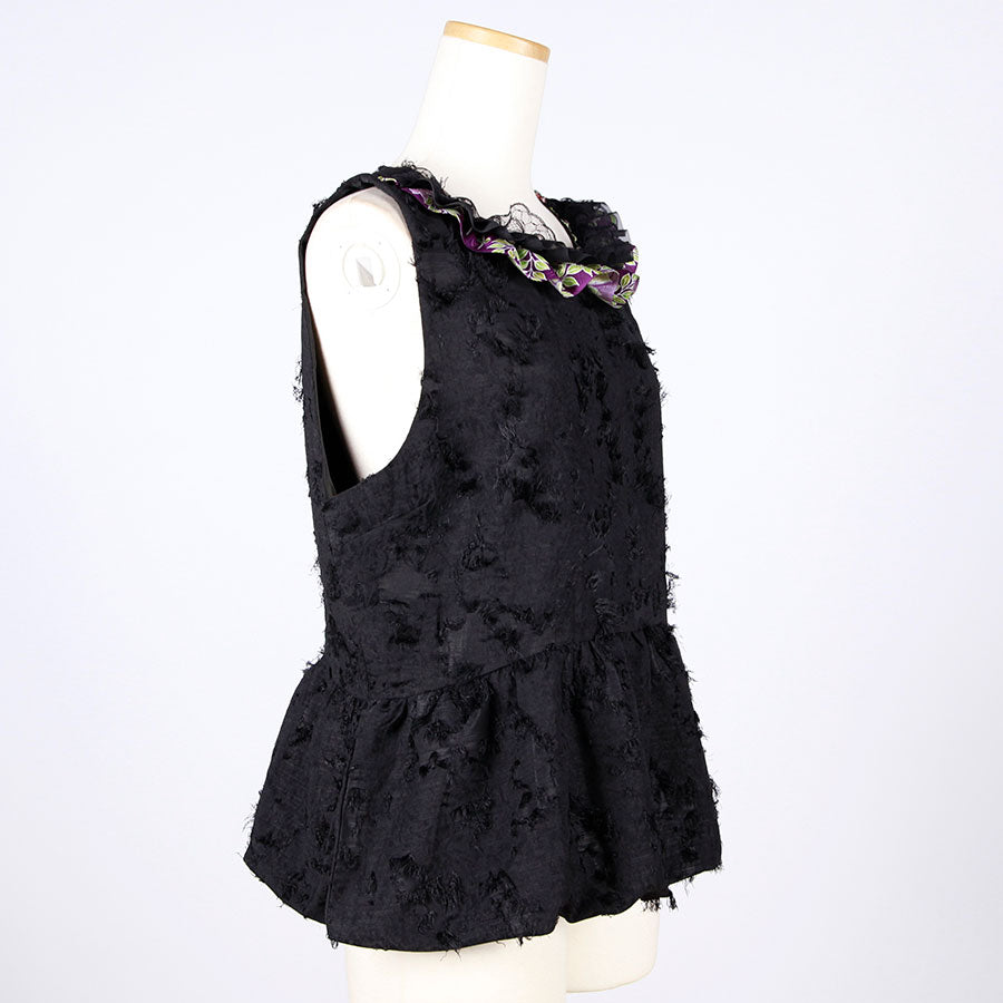 [One-of-a-kind item] TKg Vintage Kimono Four Seasons Flower Sleeveless