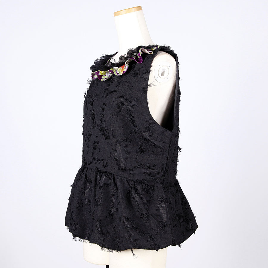 [One-of-a-kind item] TKg Vintage Kimono Four Seasons Flower Sleeveless