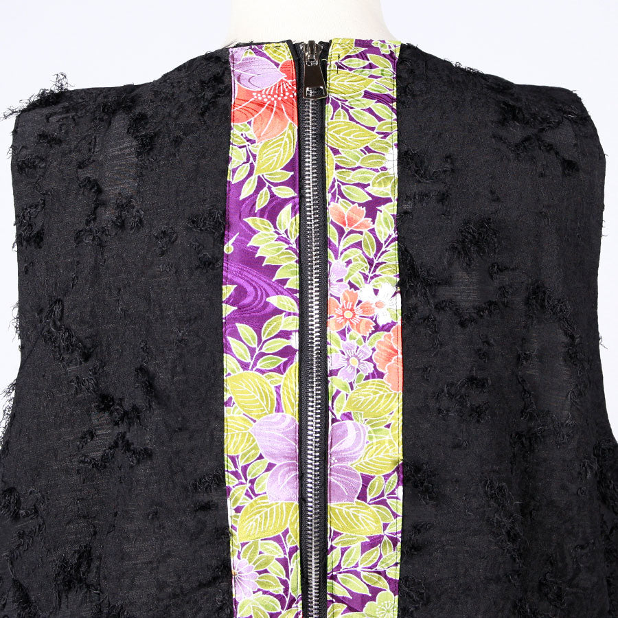 [One-of-a-kind item] TKg Vintage Kimono Four Seasons Flower Sleeveless