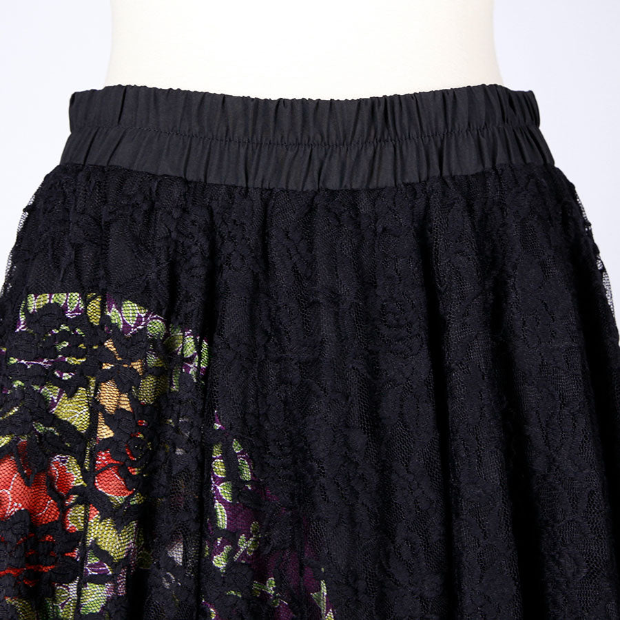 [One-of-a-kind item] TKg Vintage Kimono Four Seasons Flower Lace Skirt