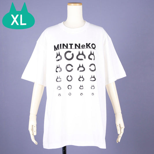 MINT NeKO ランドルト環Tシャツ WH・XL