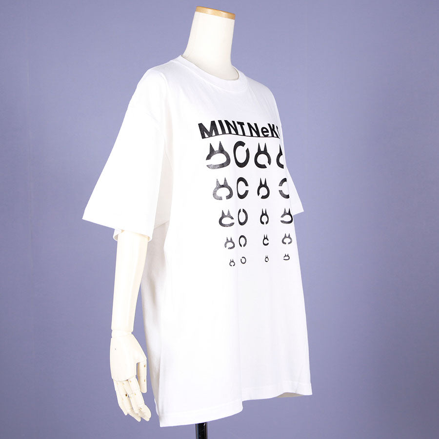 MINT NeKO ランドルト環Tシャツ WH・XL